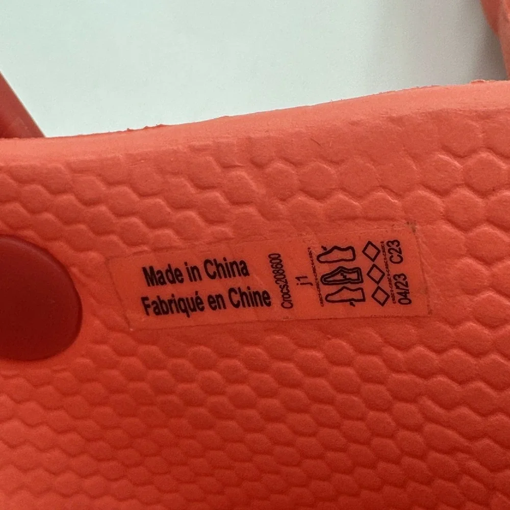 Salehe Bembury Crocs Pollex Clog Persimmon Kids 5+ Size J1 7 7/8″ 208600 C23